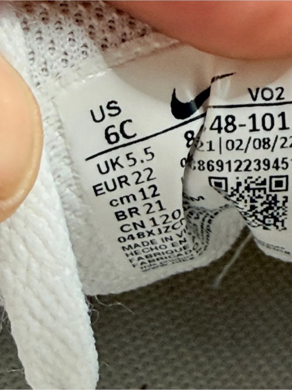 Nike Kids White Low-Top Sneakers